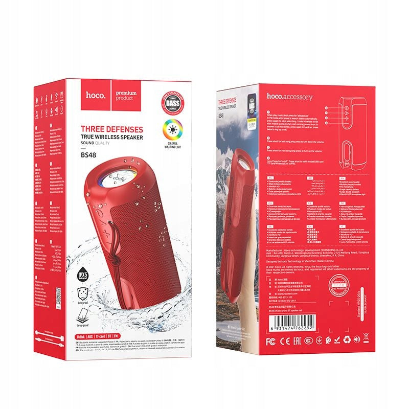 HOCO bluetooth speaker BS48 red Color red