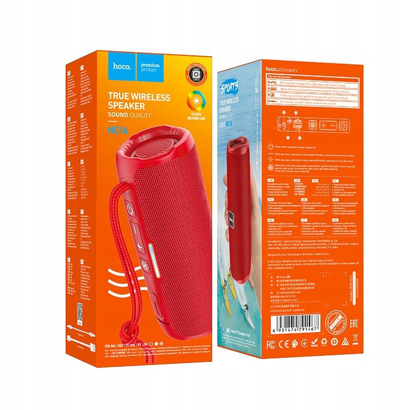 HOCO bluetooth speaker HC16 Vocal sports red Model other