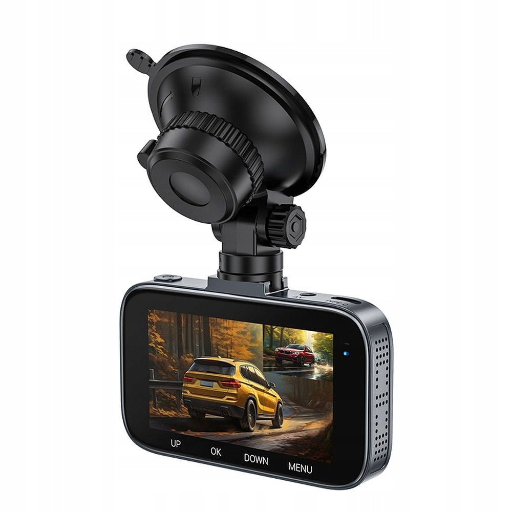 HOCO dash cam with 3" display + DV6 1080P/30 rear camera Brand Hoco