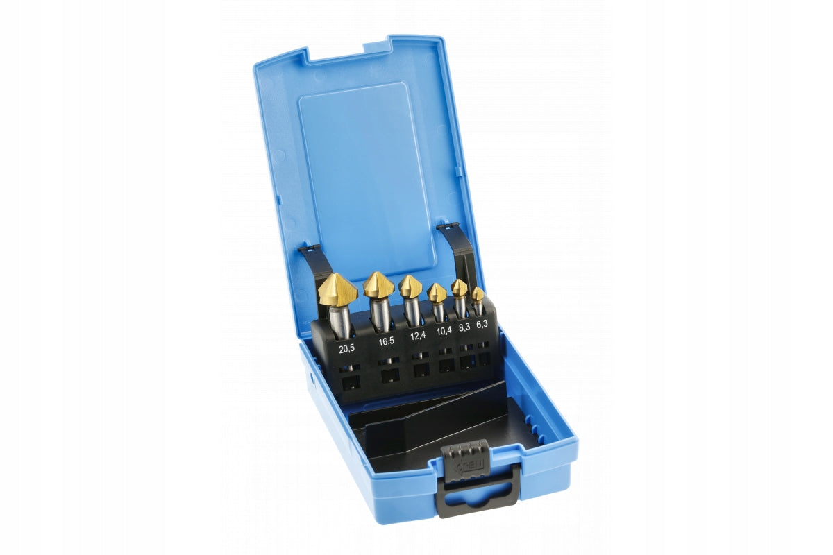 HOEGERT METAL CHAMFERER TITANIUM CONICAL DREDGE 6pcs 6.3 - 20.5mm Brand Hoegert Technik