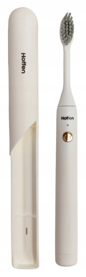 HOFFEN Battery operated sonic toothbrush 2 tips case White Brand Hoffen