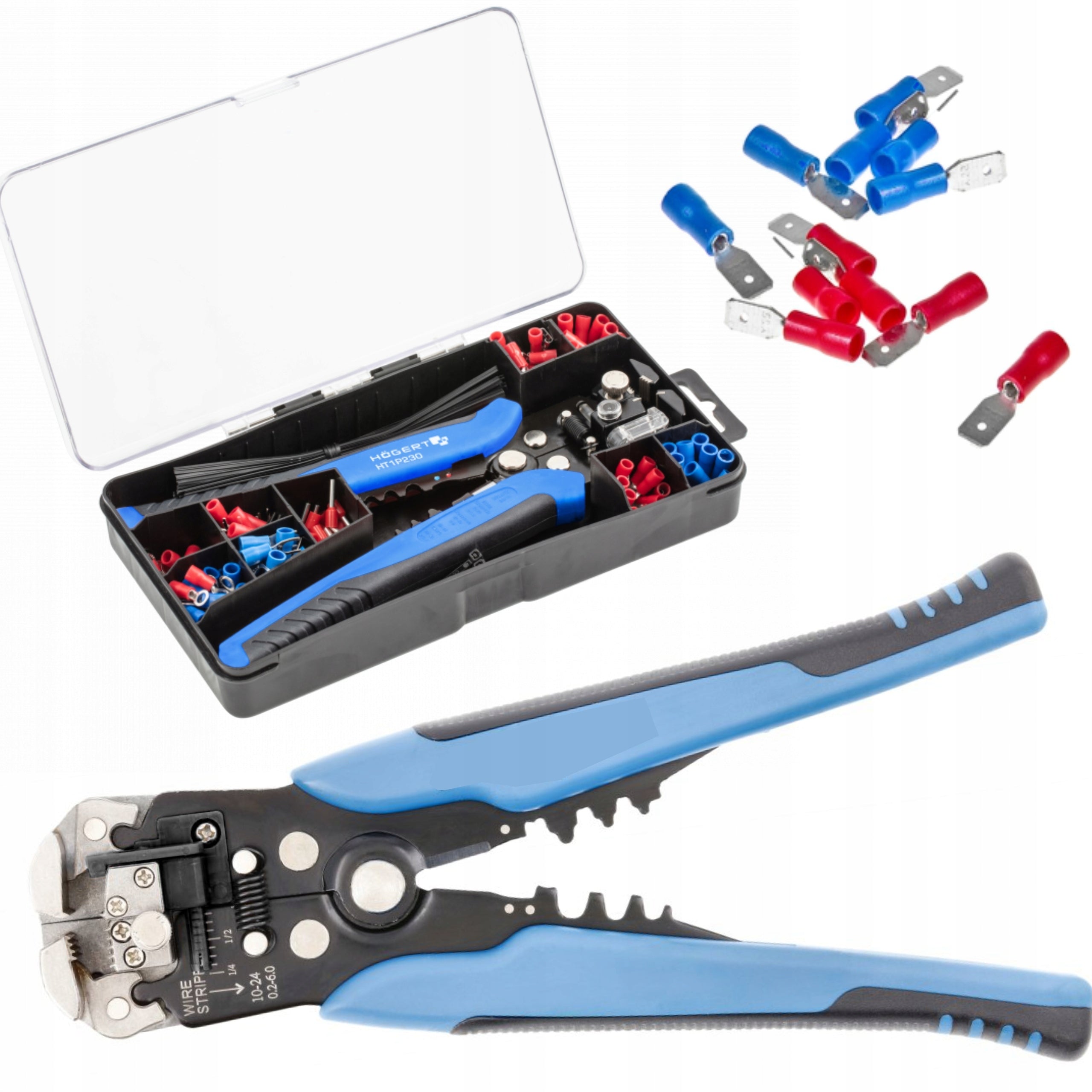 HOGERT AUTOMATIC INSULATION STRIPPER 200 MM FRONT + CONNECTORS HT1P230 Kind pliers for insulation