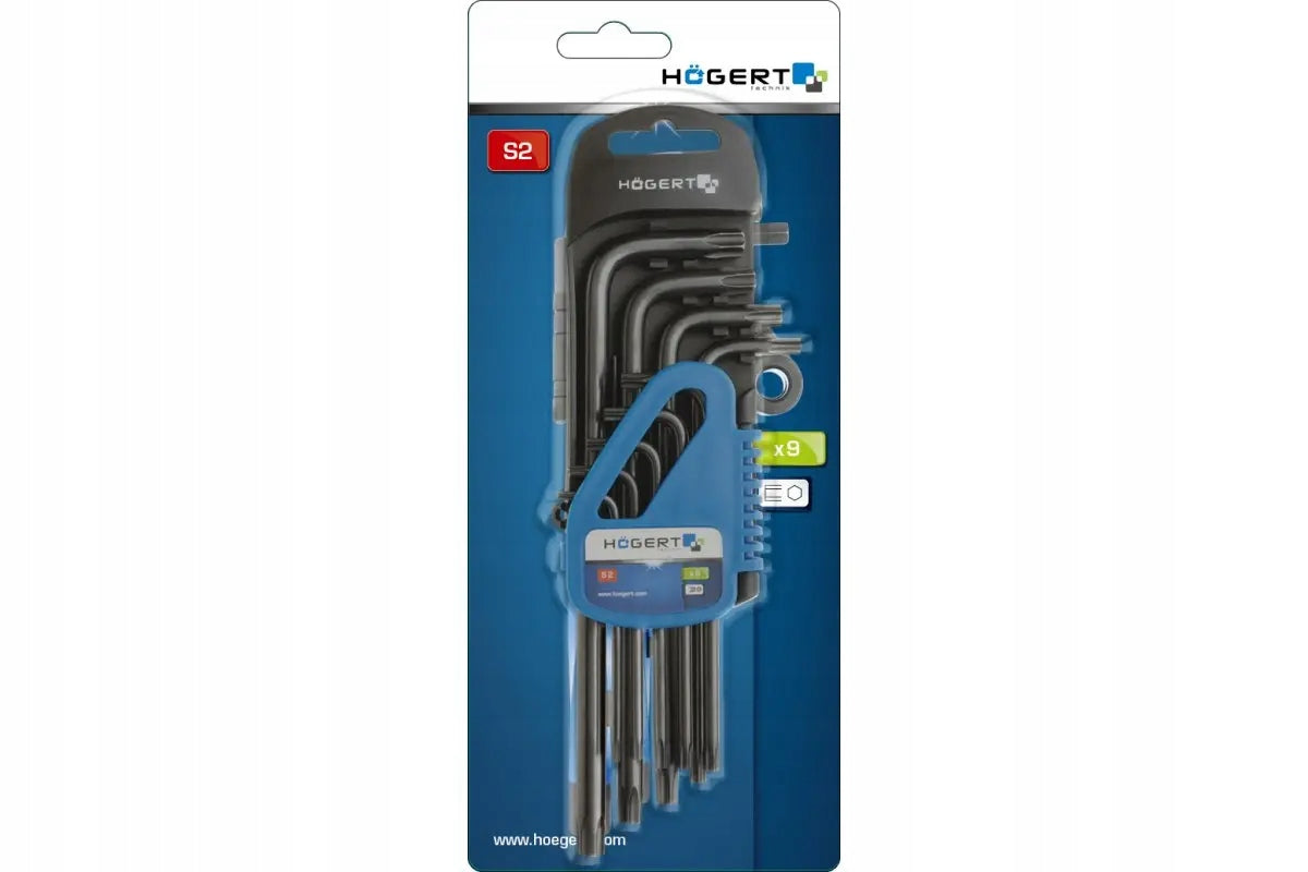 HOGERT CRV torx wrenches, long 9pcs HT1W816 Manufacturer code HT1W816