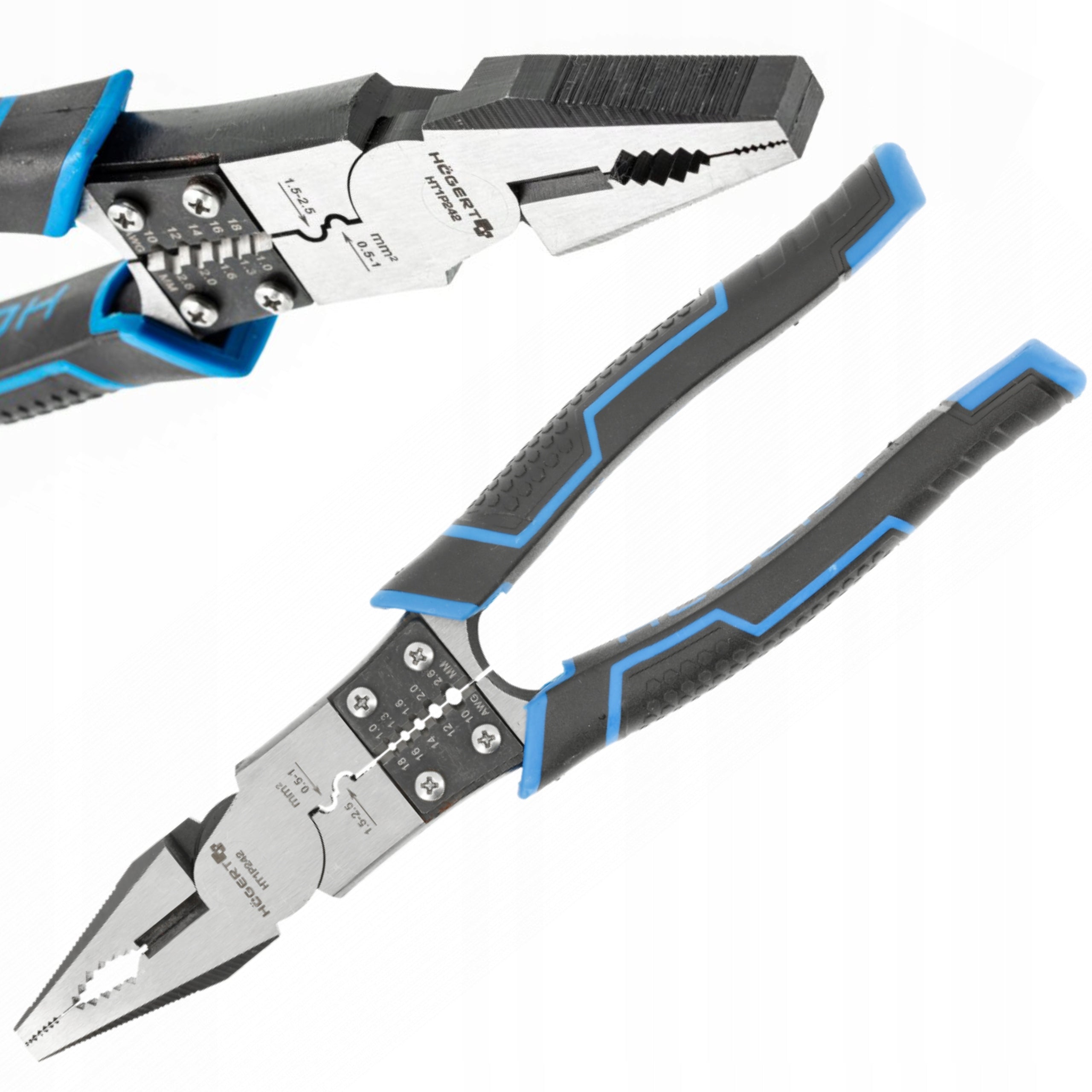 HOGERT MULTIFUNCTIONAL 9in1 UNIVERSAL PLIERS FOR INSULATION 0,5-2,5mm2