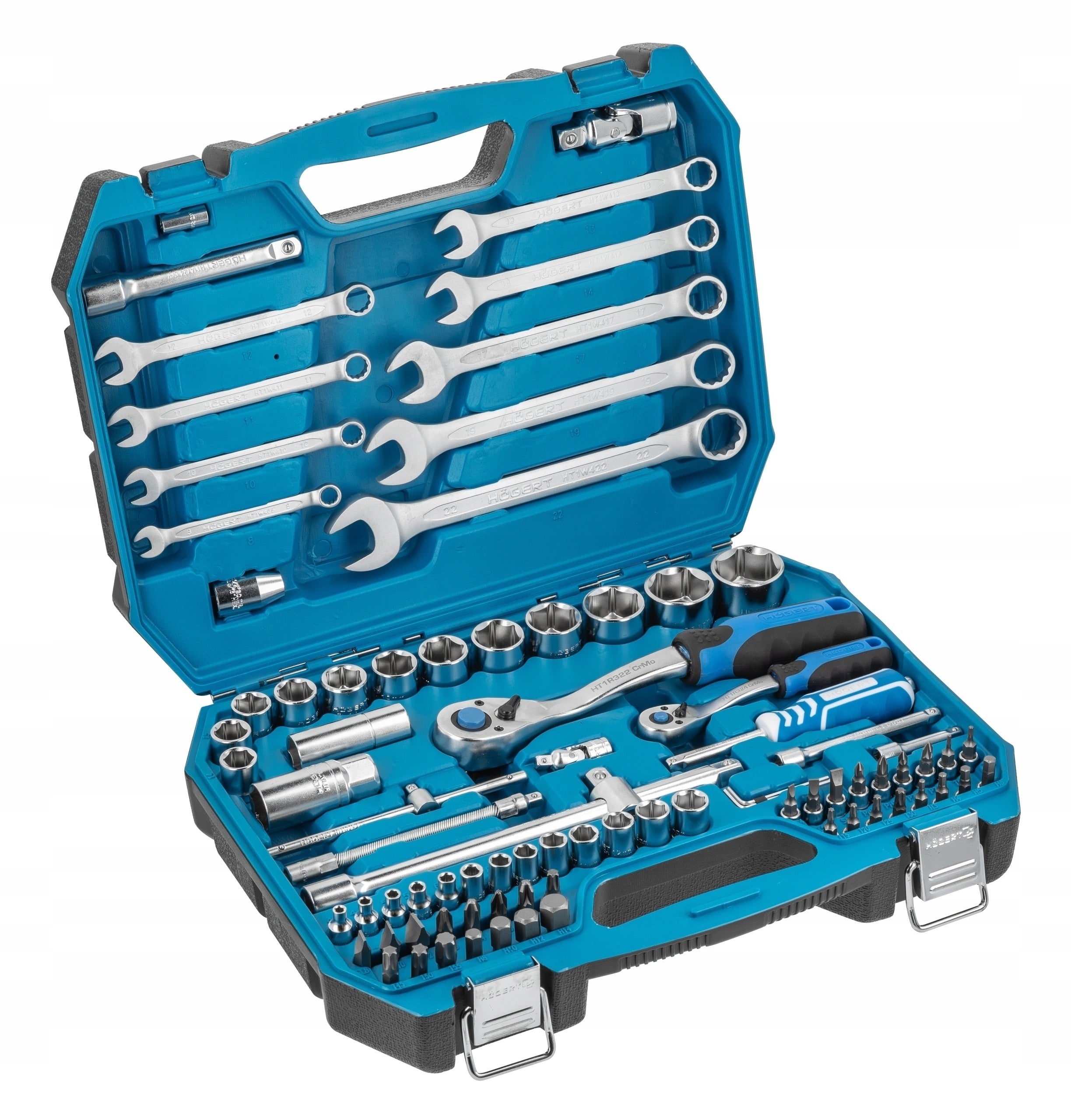 HOGERT SET OF CAPS BITS SOCKET WRENCHES 85 pcs. Number of items in the set 85