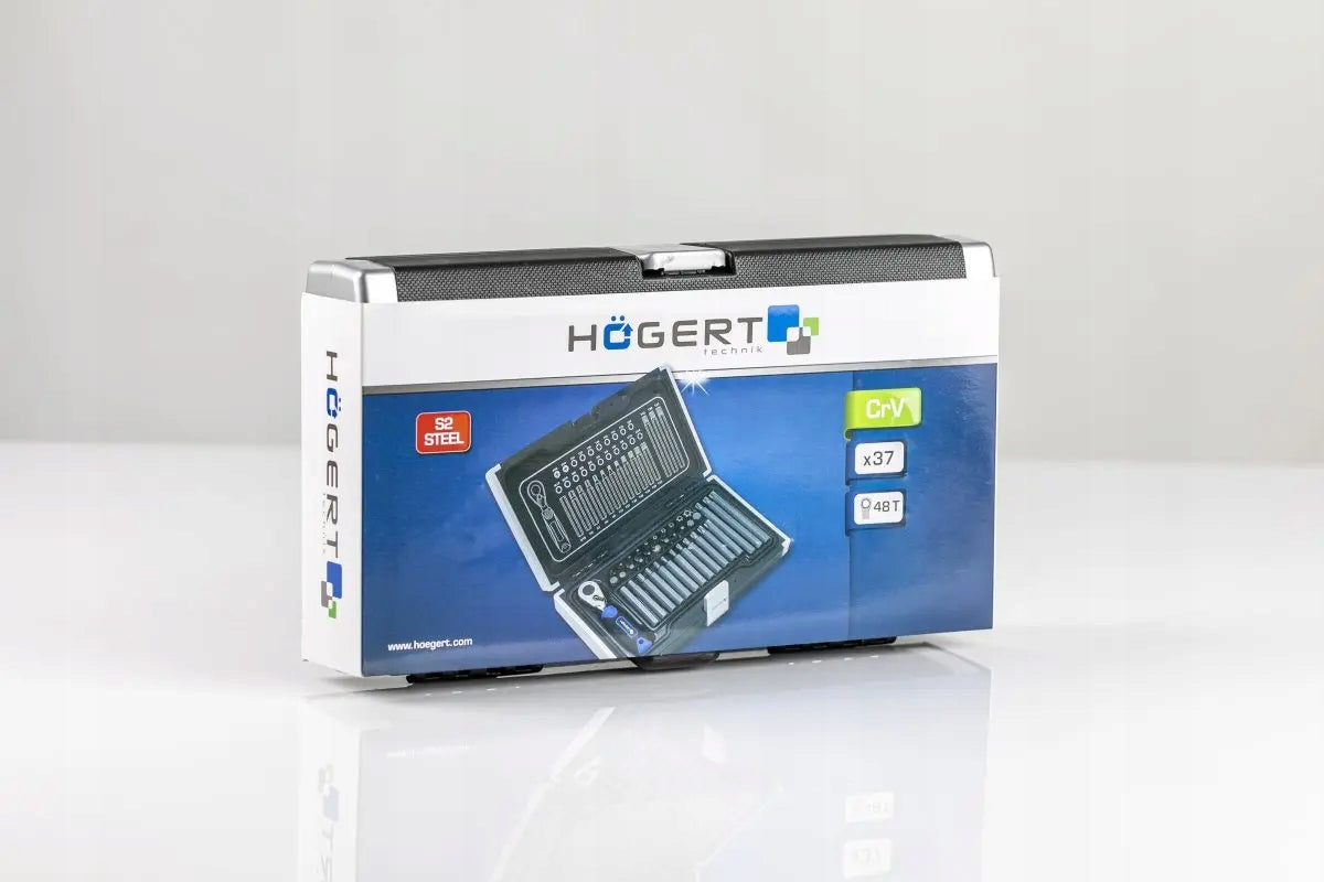 HOGERT Screwdriver bit set 10 mm with ratchet HT1R466 Number of items in the set 37