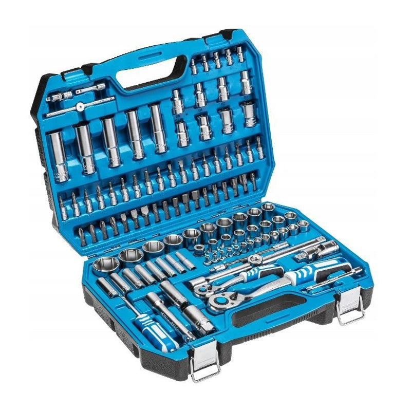 HOGERT Set of 112 CRV HT1R432 sockets, tips and accessories