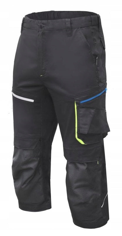HOGERT WORK PROTECTIVE TROUSERS ELASTIC BLACK REETZ 3/4 R. XL 54 Brand Hoegert Technik