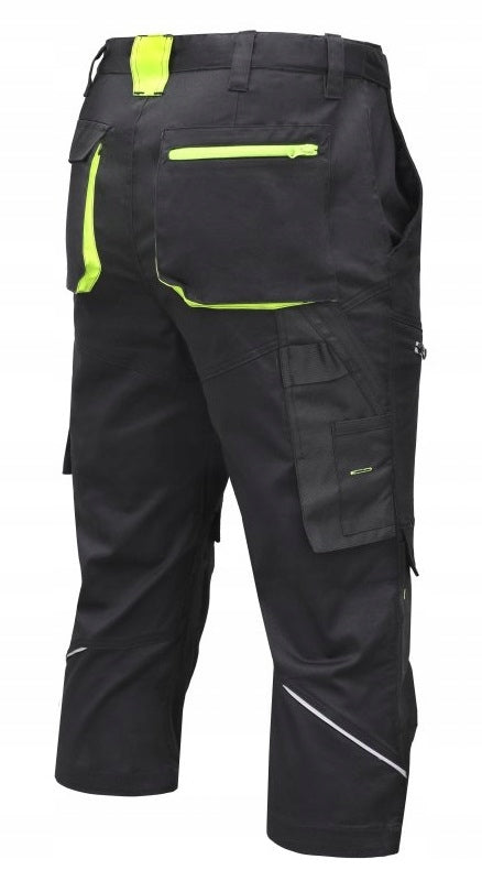 HOGERT WORK PROTECTIVE TROUSERS ELASTIC BLACK REETZ 3/4 R. XL 54 Color black