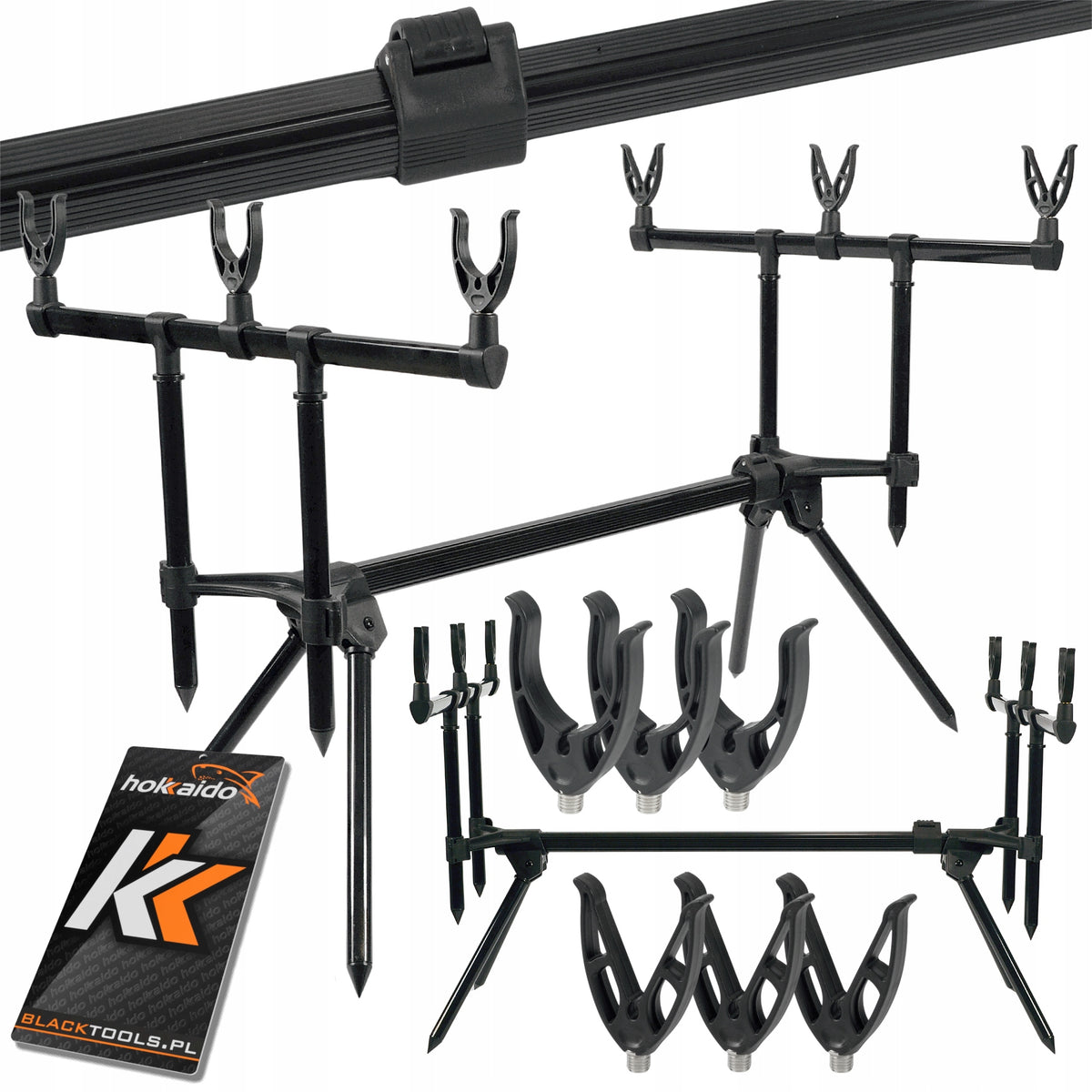HOKKAIDO ROD CARP STAND FOR 3 RODS STABLE