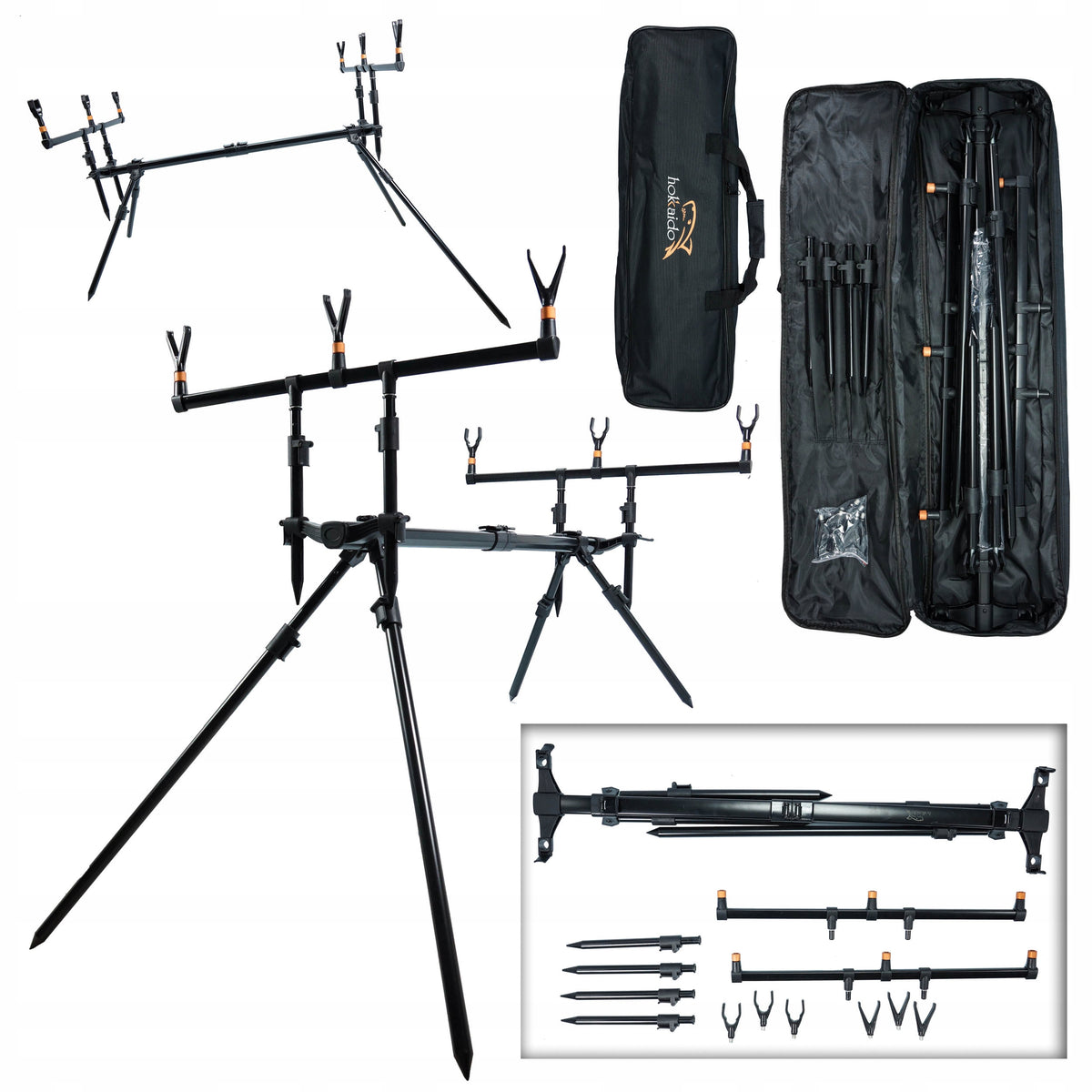 HOKKAIDO SKY ROD CARP STAND FOR TRIPOD FOR 3 RODS Manufacturer code w26023