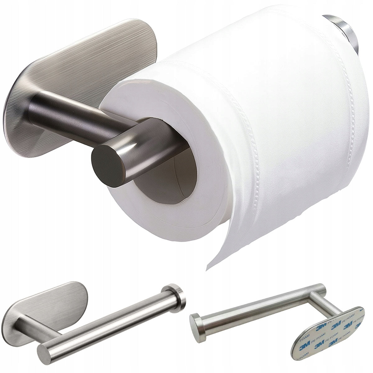 HOLDER TOILET PAPER HANGER METAL SATIN LOFT PREMIUM WALL TOILET