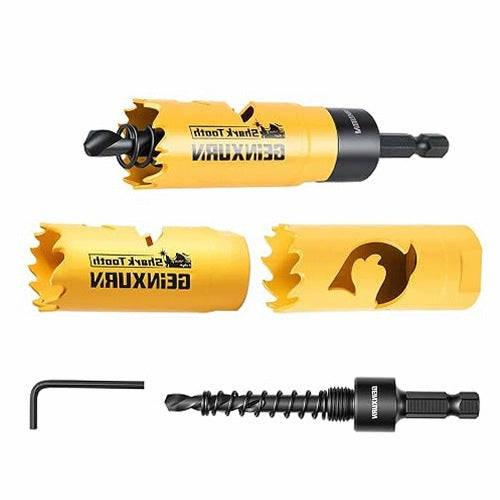 HOLE SAW 22 MM SET OF 4 HSS BIMETAL FOR METAL DRILL