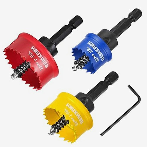 HOLE SAW HSS BI METAL 22 29 35 MM FOR WOOD ALUMINIUM CAST IRON
