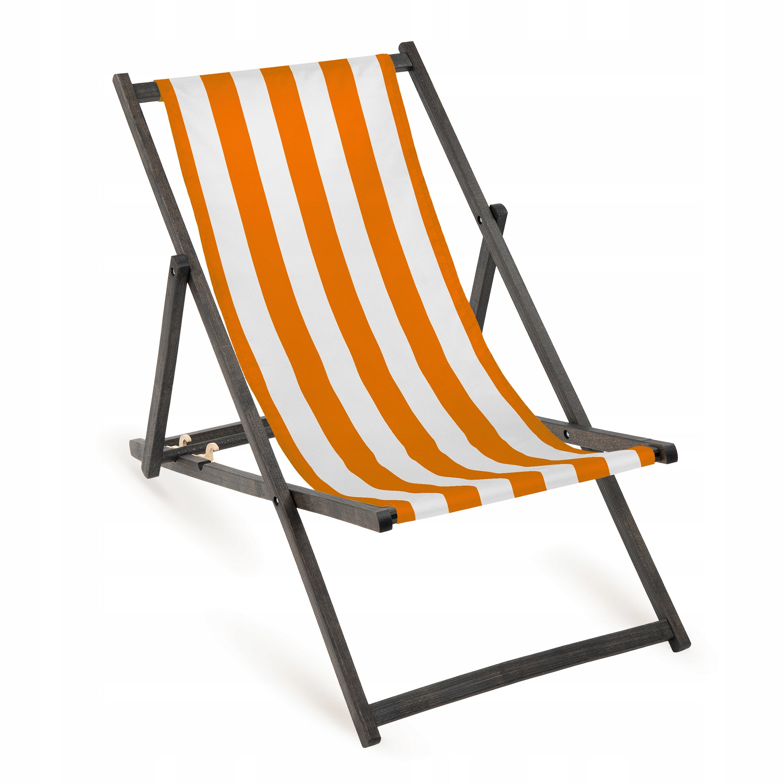 HOLIDAY STRIPED GARDEN SUN LOUNGER WOODEN FOLDING BEACH CHAIR FOR BALCONY