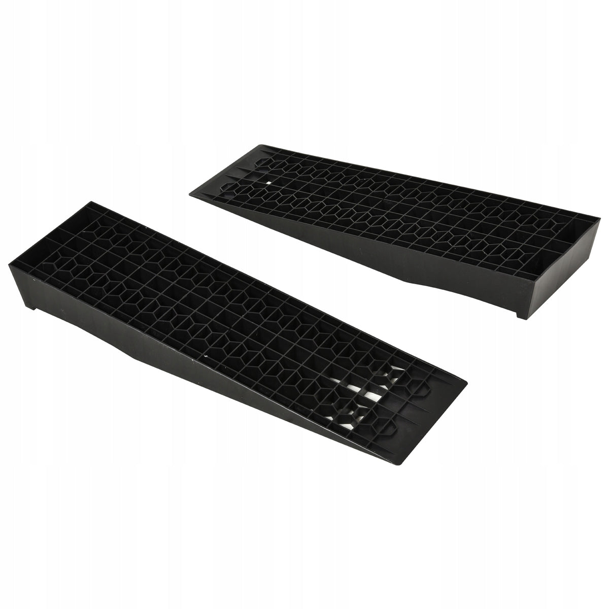HOMCOM 2 threshold ramps, rubber driveway ramps, PP black, 70x20x8cm