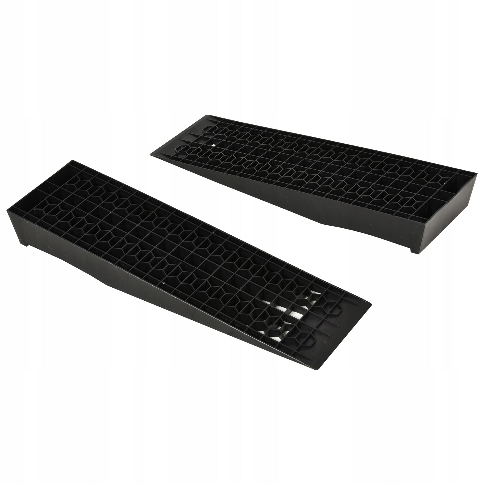 HOMCOM 2 threshold ramps, rubber driveway ramps, PP black, 70x20x8cm
