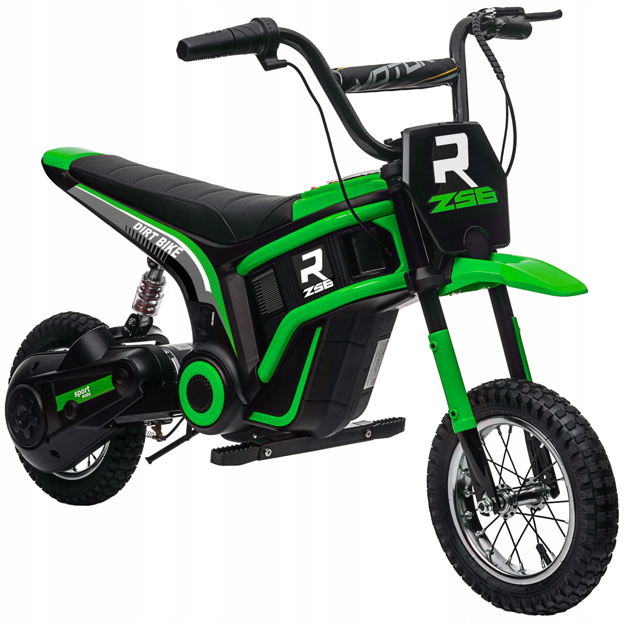 HOMCOM Children's electric motorcycle 12V, 8-16 km/h, Green
