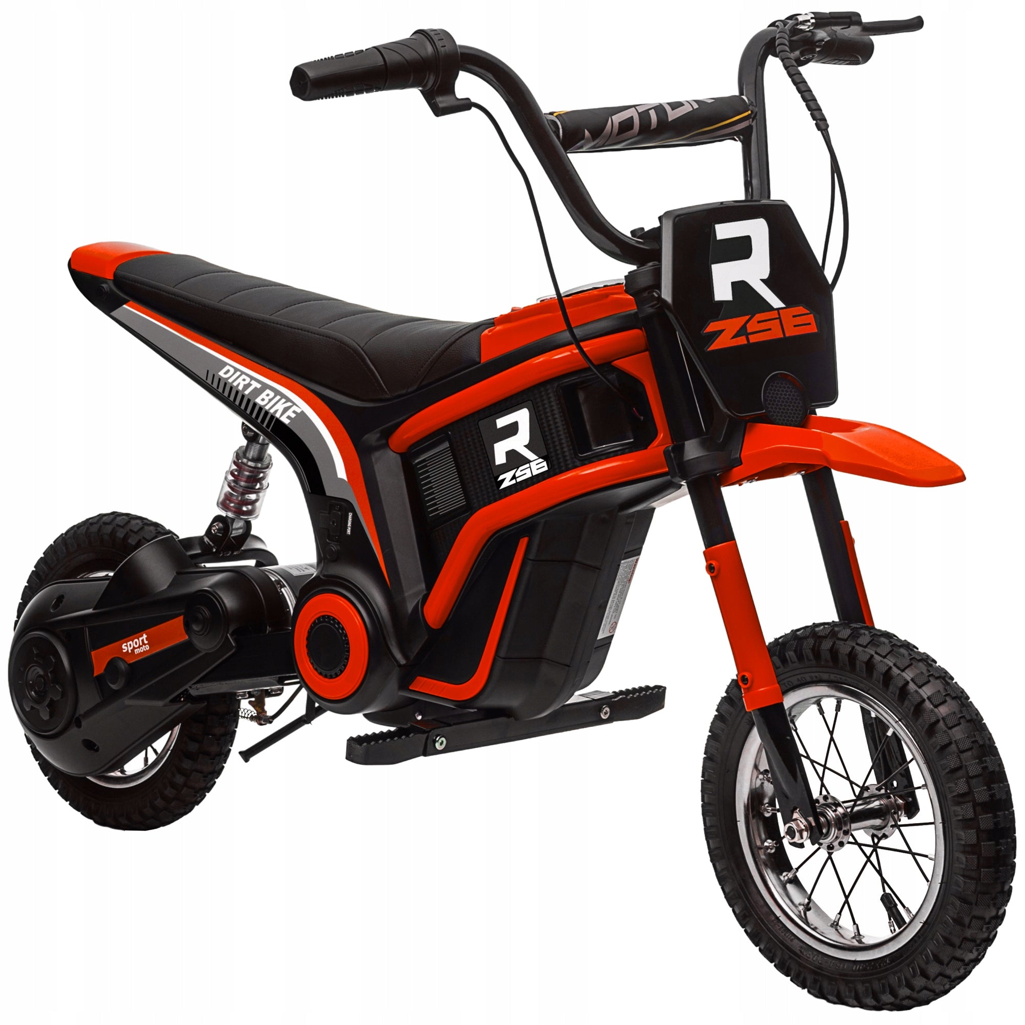 HOMCOM Electric Motorcycle for Children, Red, Shock absorbers 8-16km/h