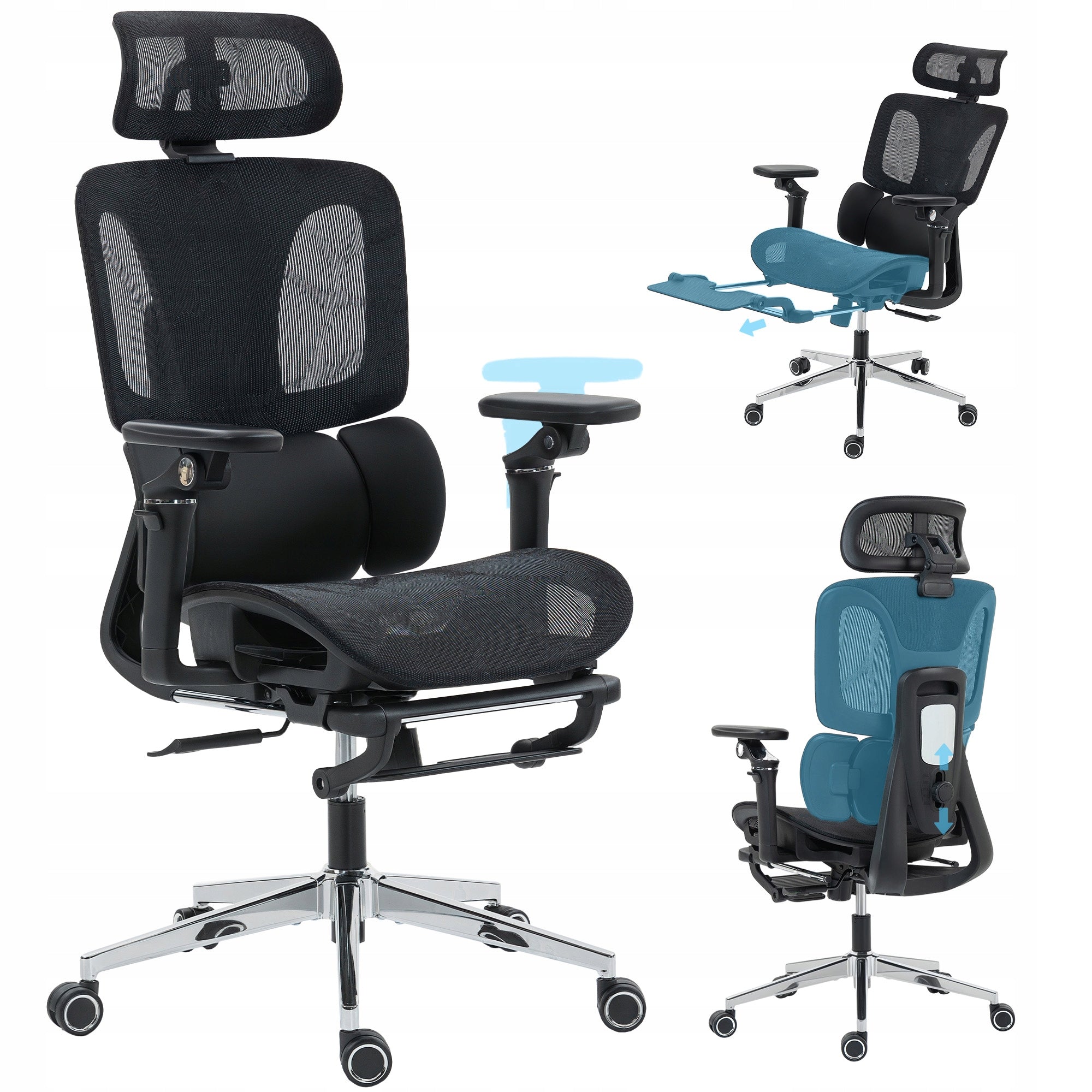 HOMCOM Ergonomic office chair with adjustable folding armrests