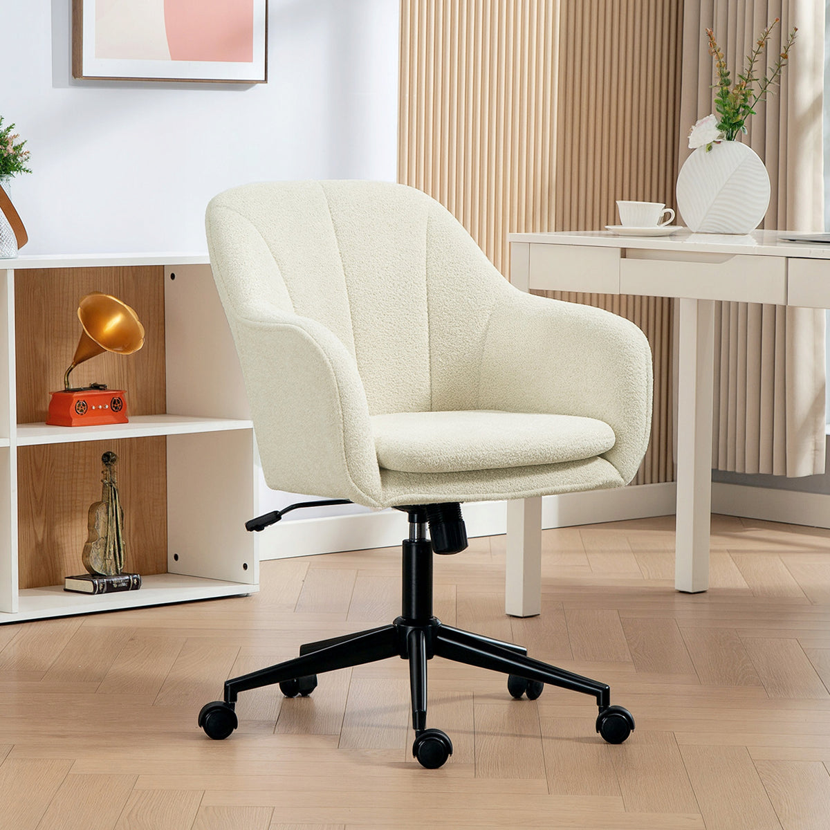 HOMCOM Home Office Chair, with Velvet Finish Medical device no
