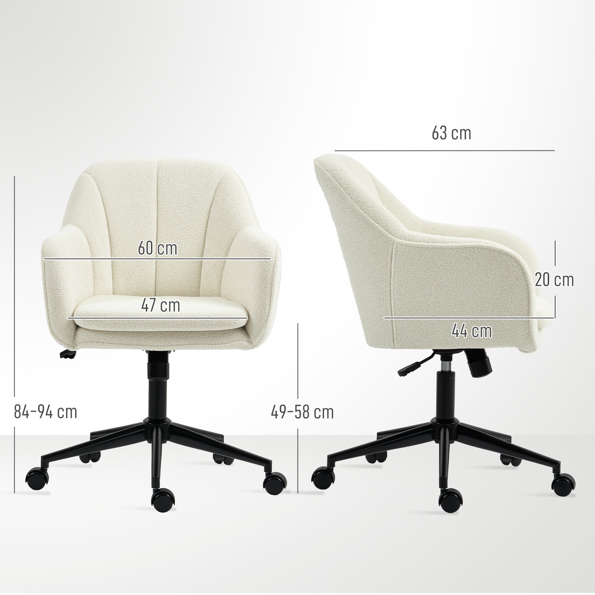 HOMCOM Home Office Chair, with Velvet Finish Packaging status original