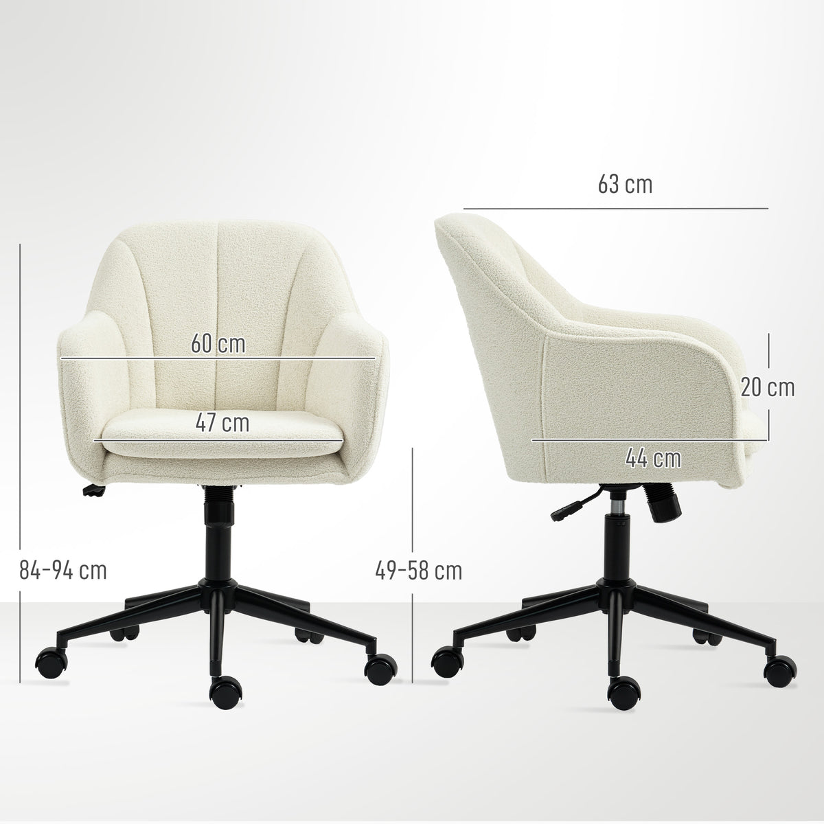 HOMCOM Home Office Chair, with Velvet Finish Packaging status original