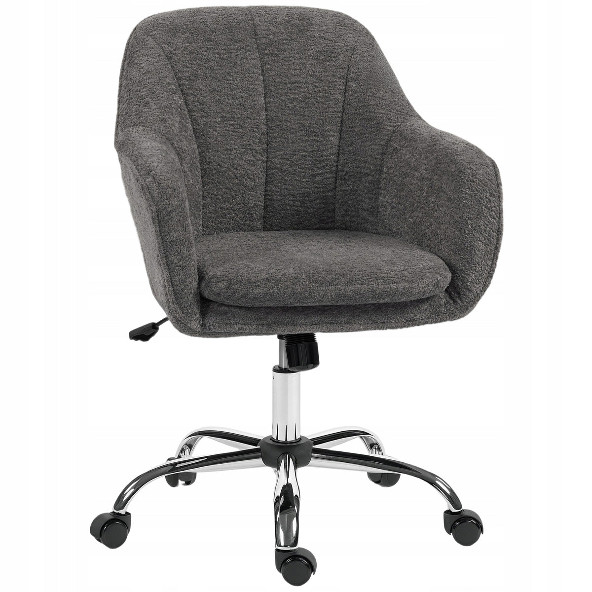HOMCOM Office Chair with Rocking Function and Height Adjustment, Grey