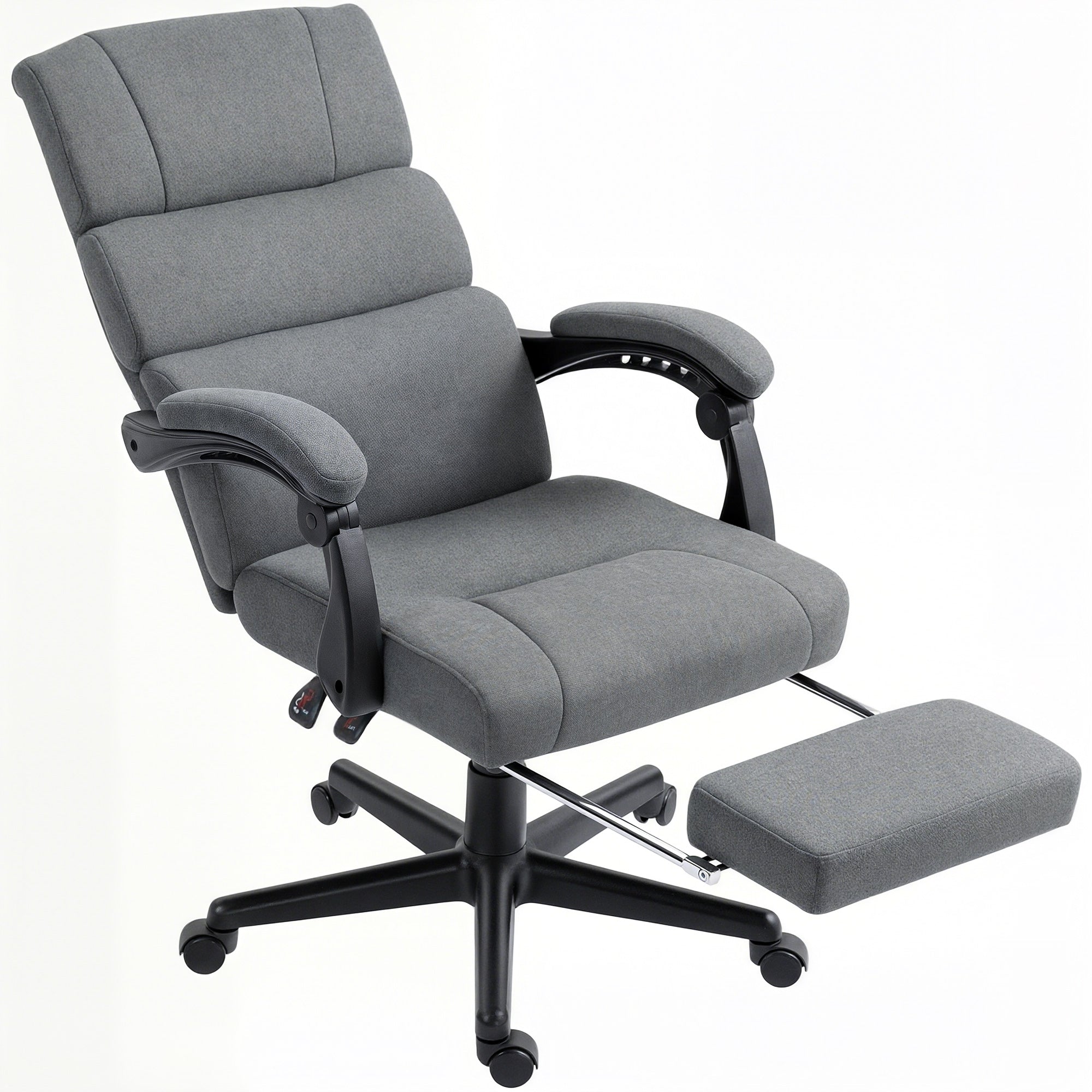 HOMCOM Office chair, ergonomic with head cushion, lumbar cushion