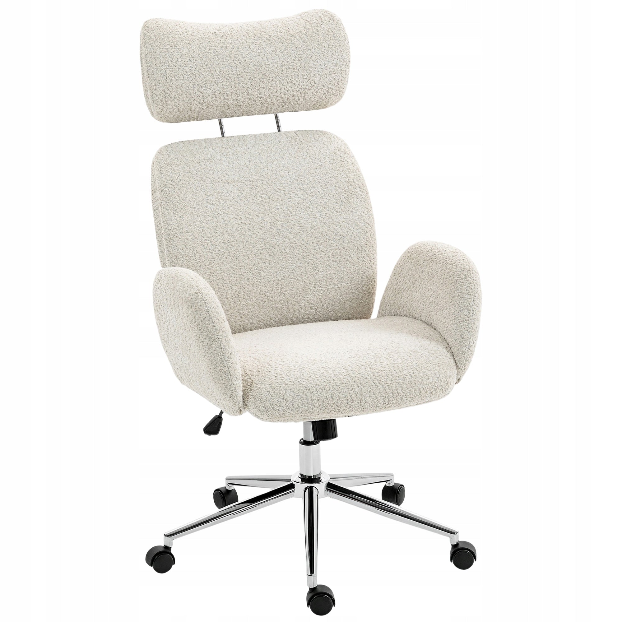 HOMCOM Office chair with adjustable headrest, tilt function, swivel