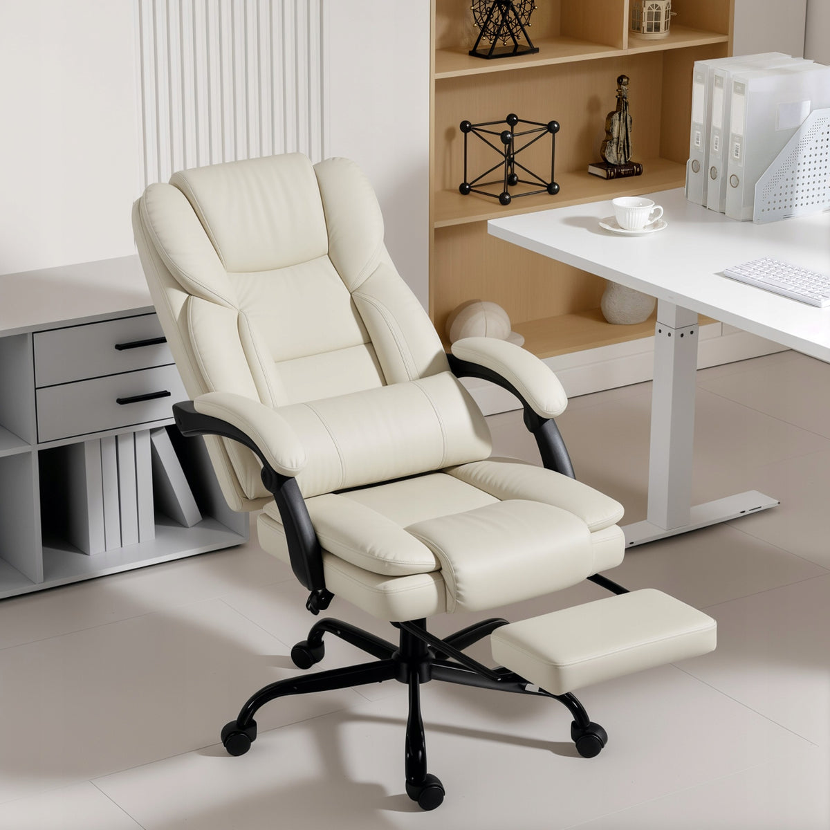 HOMCOM Office chair with animal-friendly leather cover Medical device no