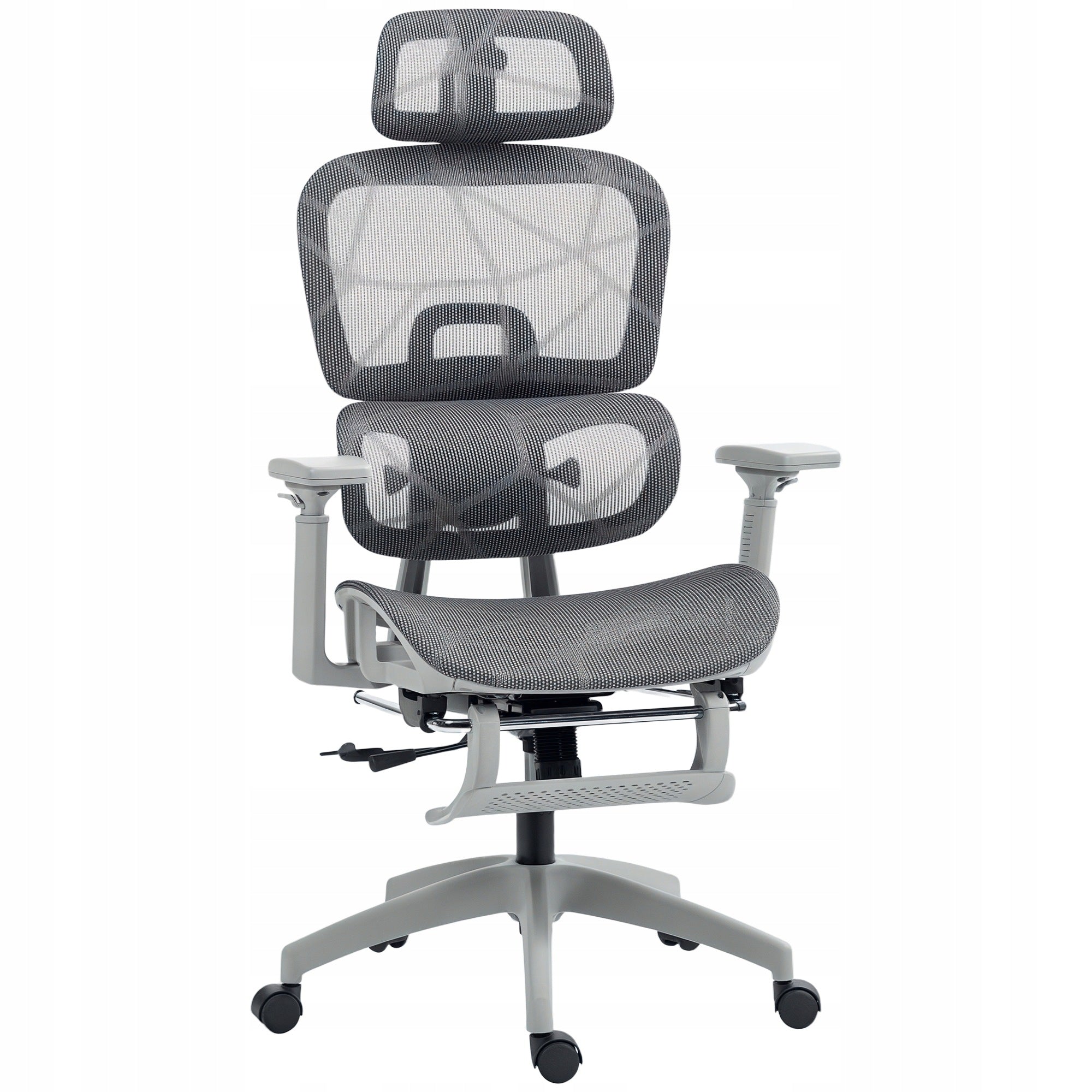 HOMCOM Office chair with armrests, headrest, lumbar support