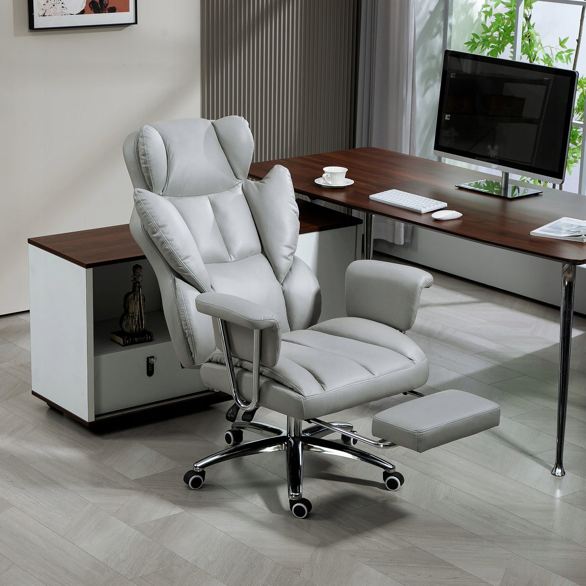 HOMCOM Office chair with reclining function, ergonomic, swivel Medical device no