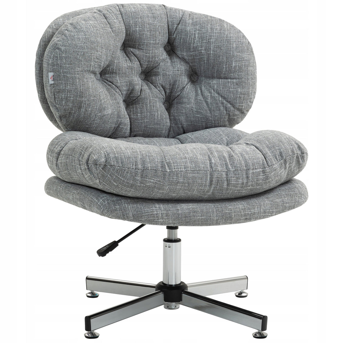 HOMCOM Office chair without armrests, comfortable, adjustable, grey