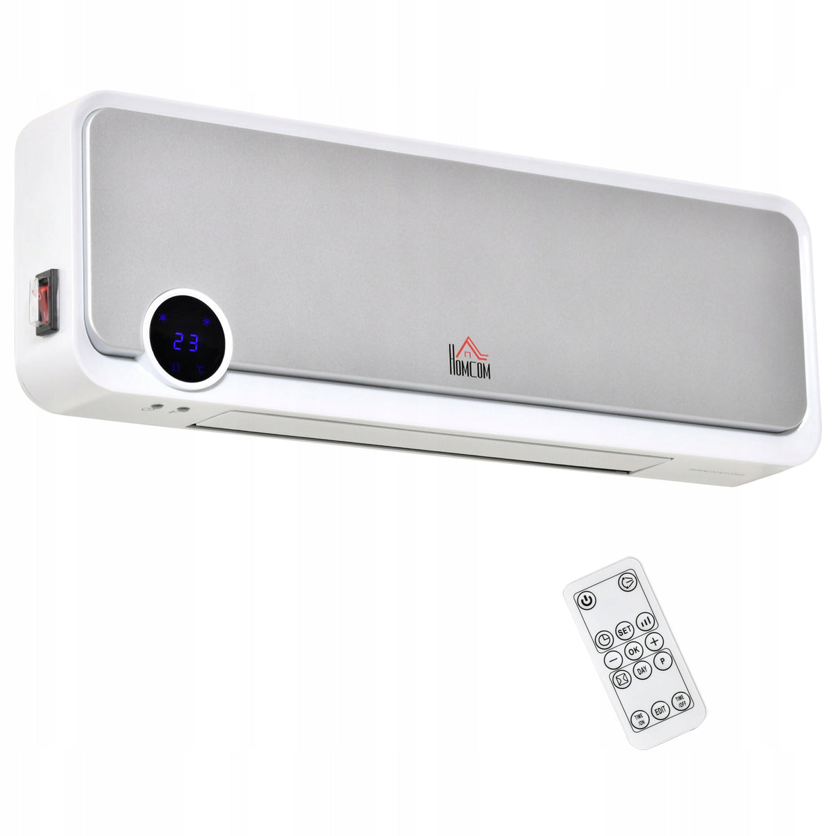 HOMCOM Wall Heater 2000W Ceramic with Remote Control and Timer