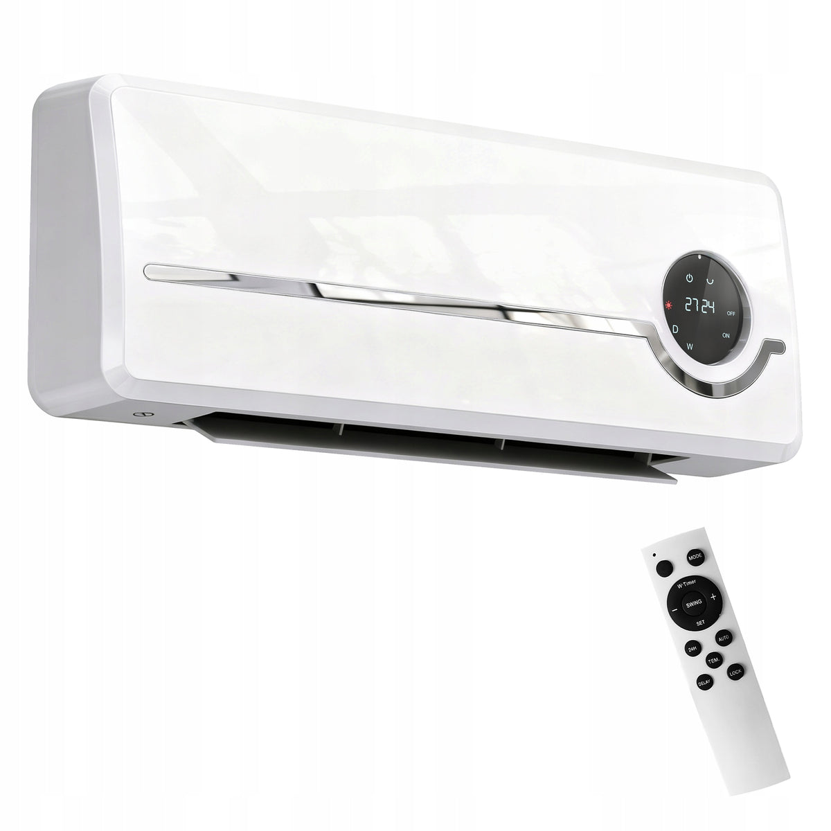 HOMCOM Wall heater 2000W, ceramic with fan, 2 heating modes