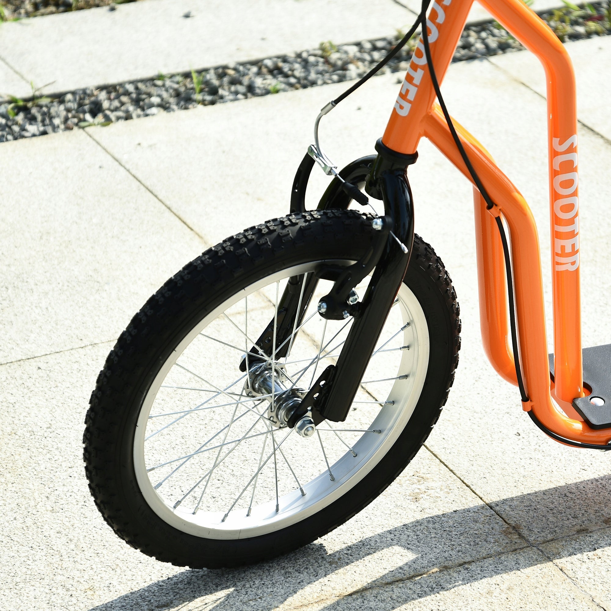 HOMCOM children's scooter city scooter adjustable orange Brake yes