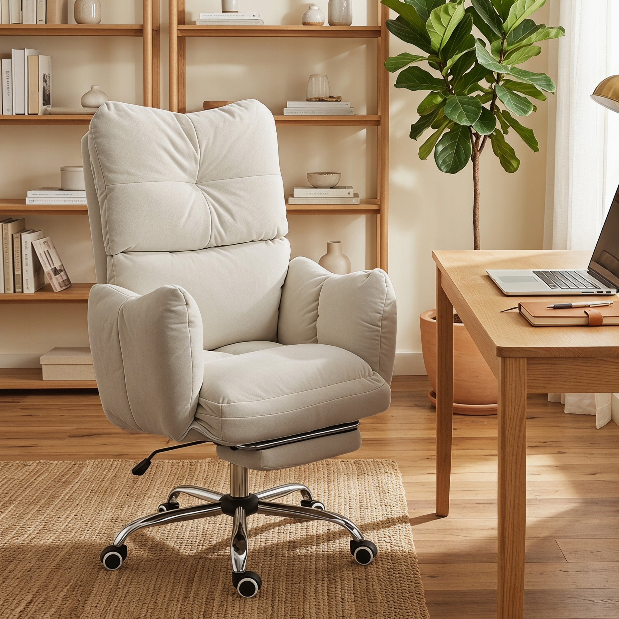 HOMCOM office chair, ergonomic with footrest, rocking function Medical device no