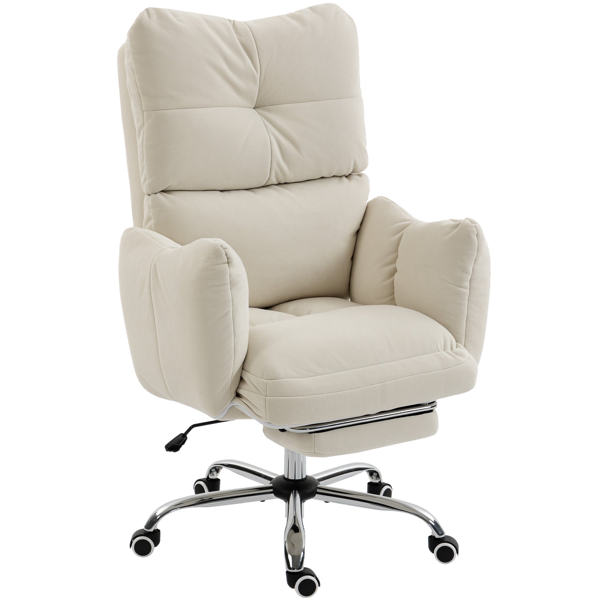 HOMCOM office chair, ergonomic with footrest, rocking function