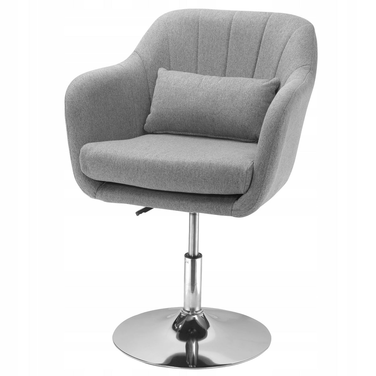 HOMCOM swivel office stool, height adjustable, grey