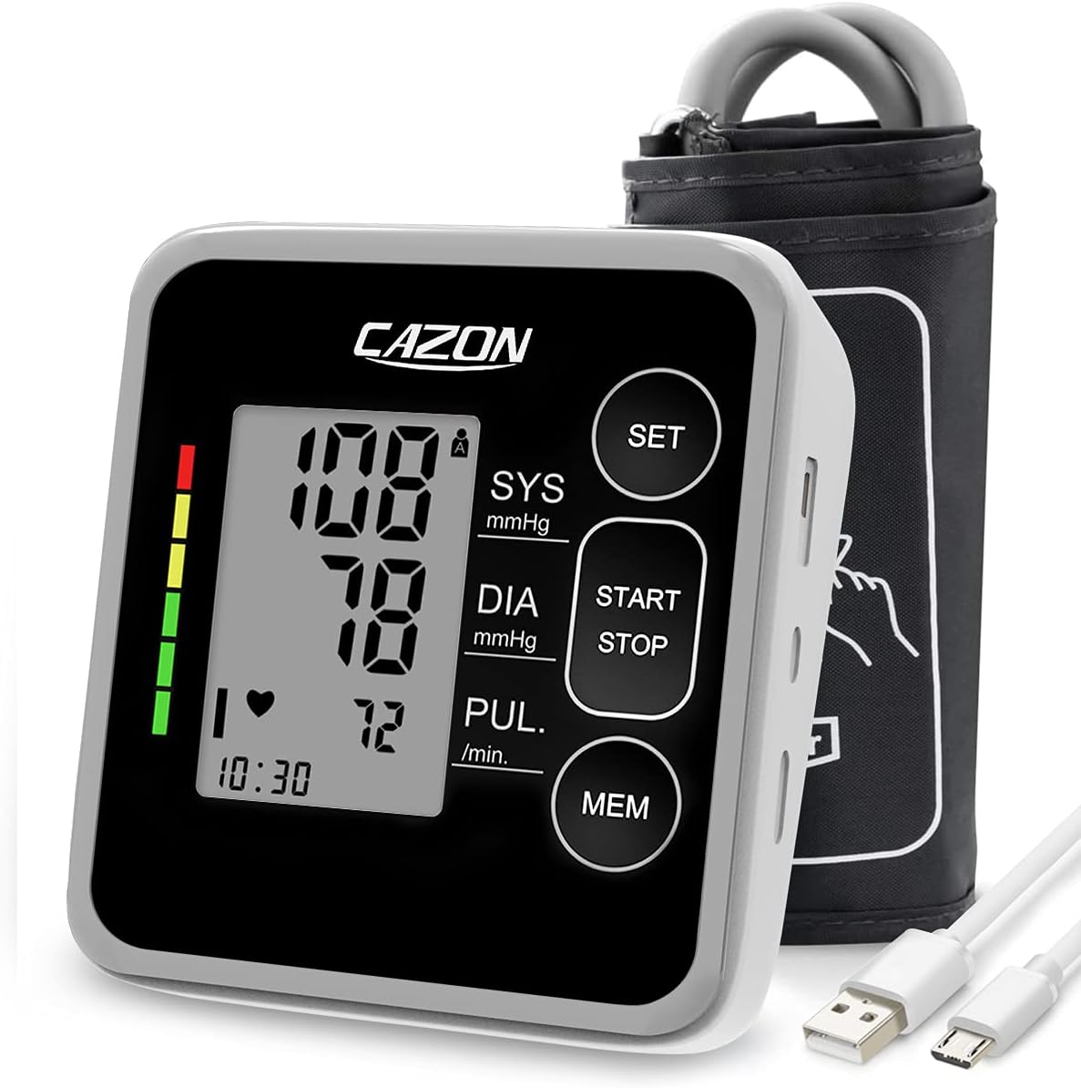 HOME BLOOD PRESSURE MONITOR DIGITAL METER USB CAZON