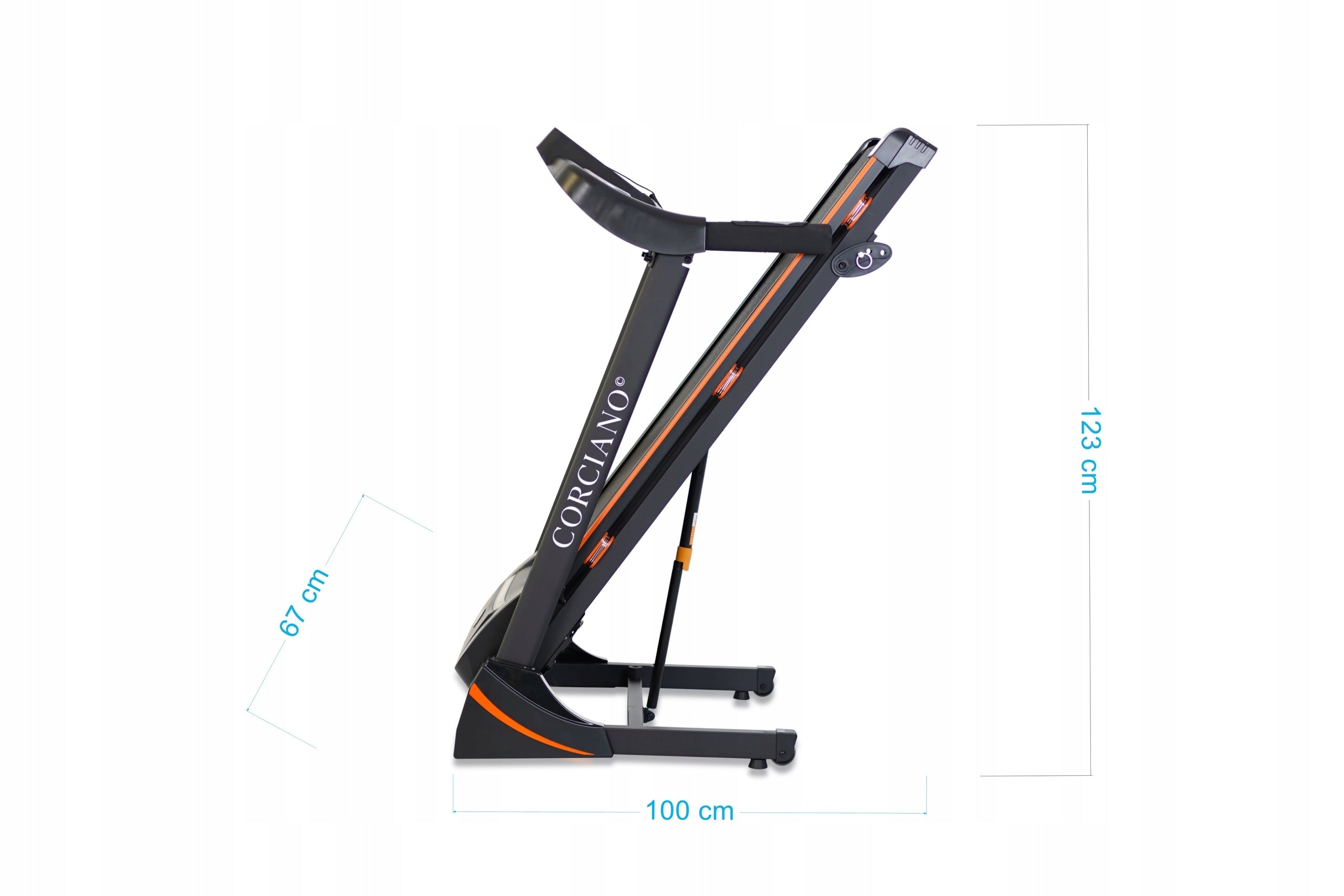HOME ELECTRIC TREADMILL CORCIANO LUGO FOLDING 130KG 3HP 16km/h Maximum user weight 130 kg