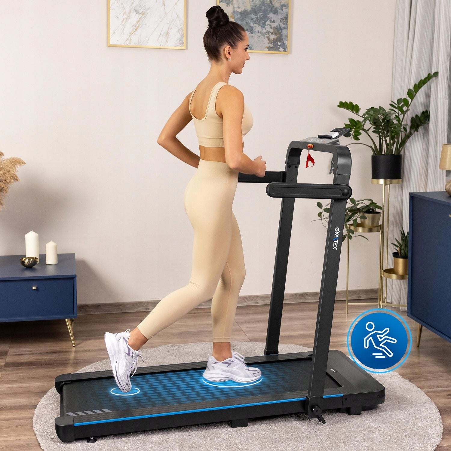 HOME ELECTRIC TREADMILL FOLDING FOR WALKING RUNNING XT560 GYMTEK Maximum user weight 120 kg