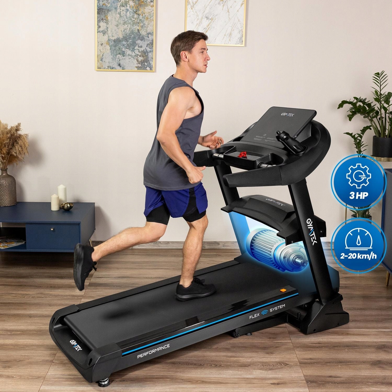 HOME ELECTRIC TREADMILL FOLDING MAGNETIC RUNNING XT900 GYMTEK Measurements training duration distance number of steps speed pulse