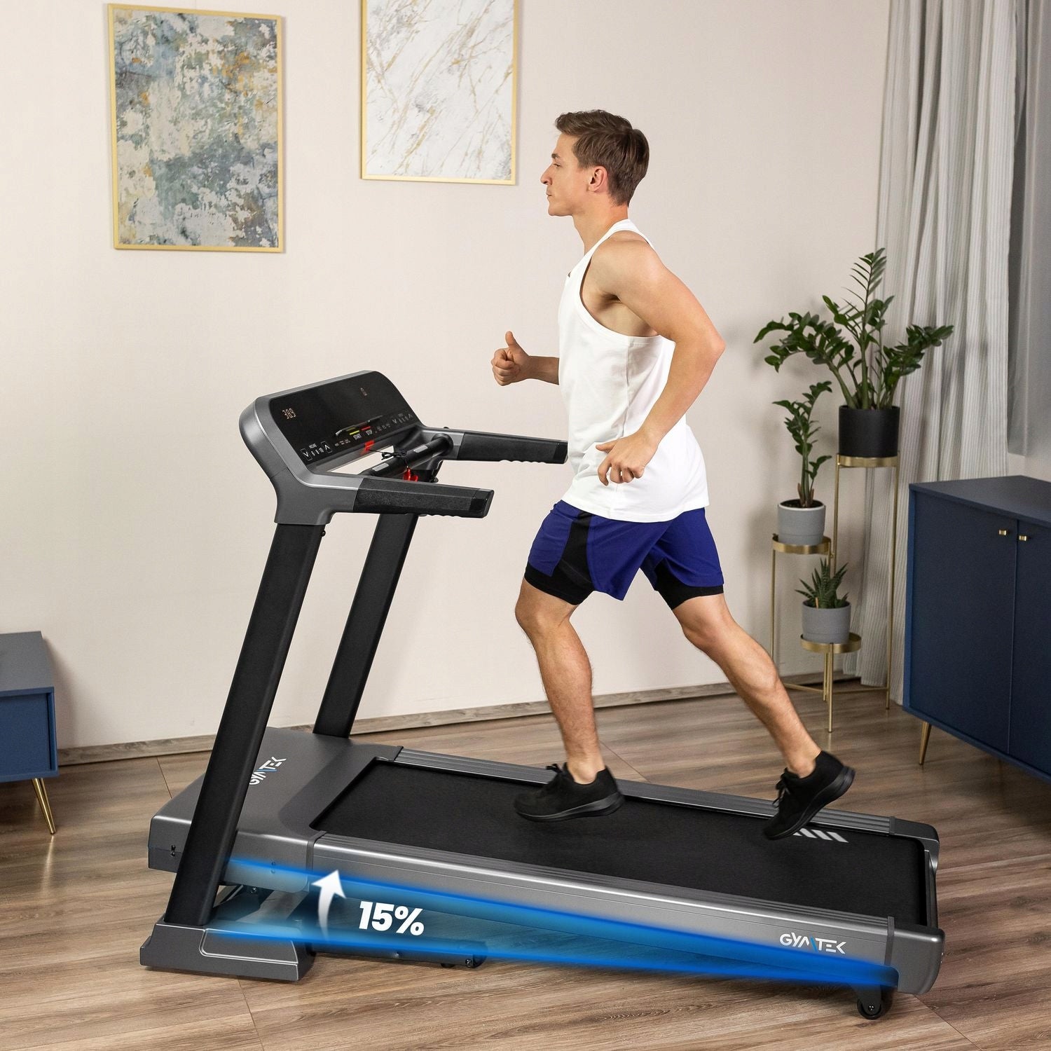 HOME ELECTRIC TREADMILL FOLDING MAGNETIC RUNNING XT950 GYMTEK Maximum user weight 160 kg