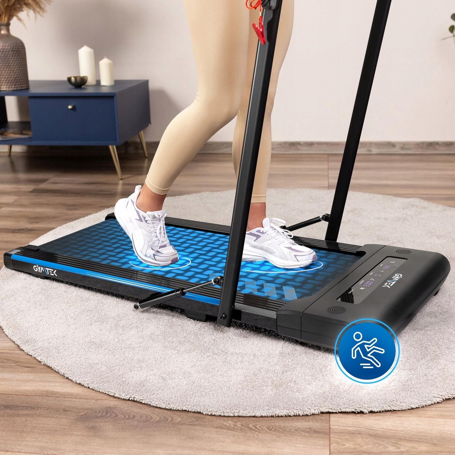 HOME ELECTRIC TREADMILL FOLDING UNDER DESK FOR RUNNING XT400 GYMTEK Additional features Bluetooth speakers transport wheels place for mobile phone/tablet foldable training programs display