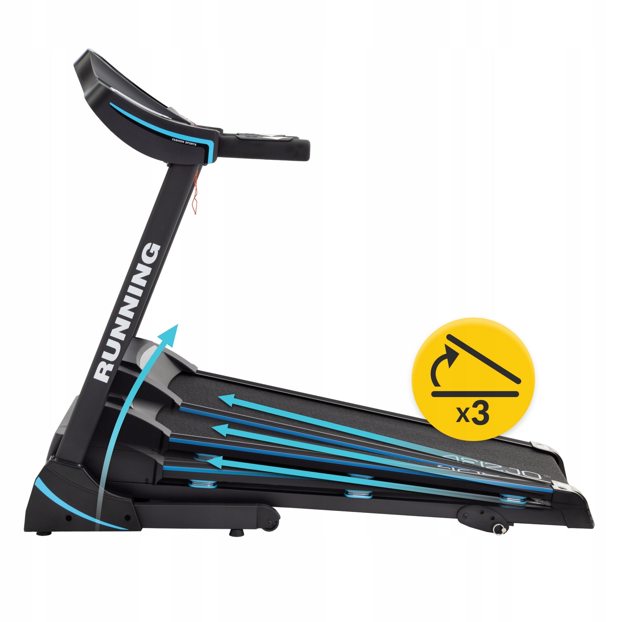 HOME ELECTRIC TREADMILL FOLDING WITH SHOCK ABSORPTION ADJUSTABLE ANGLE OF INCLINATION Manufacturer code Elektryczna bieżnia domowa TM FALCO TM07