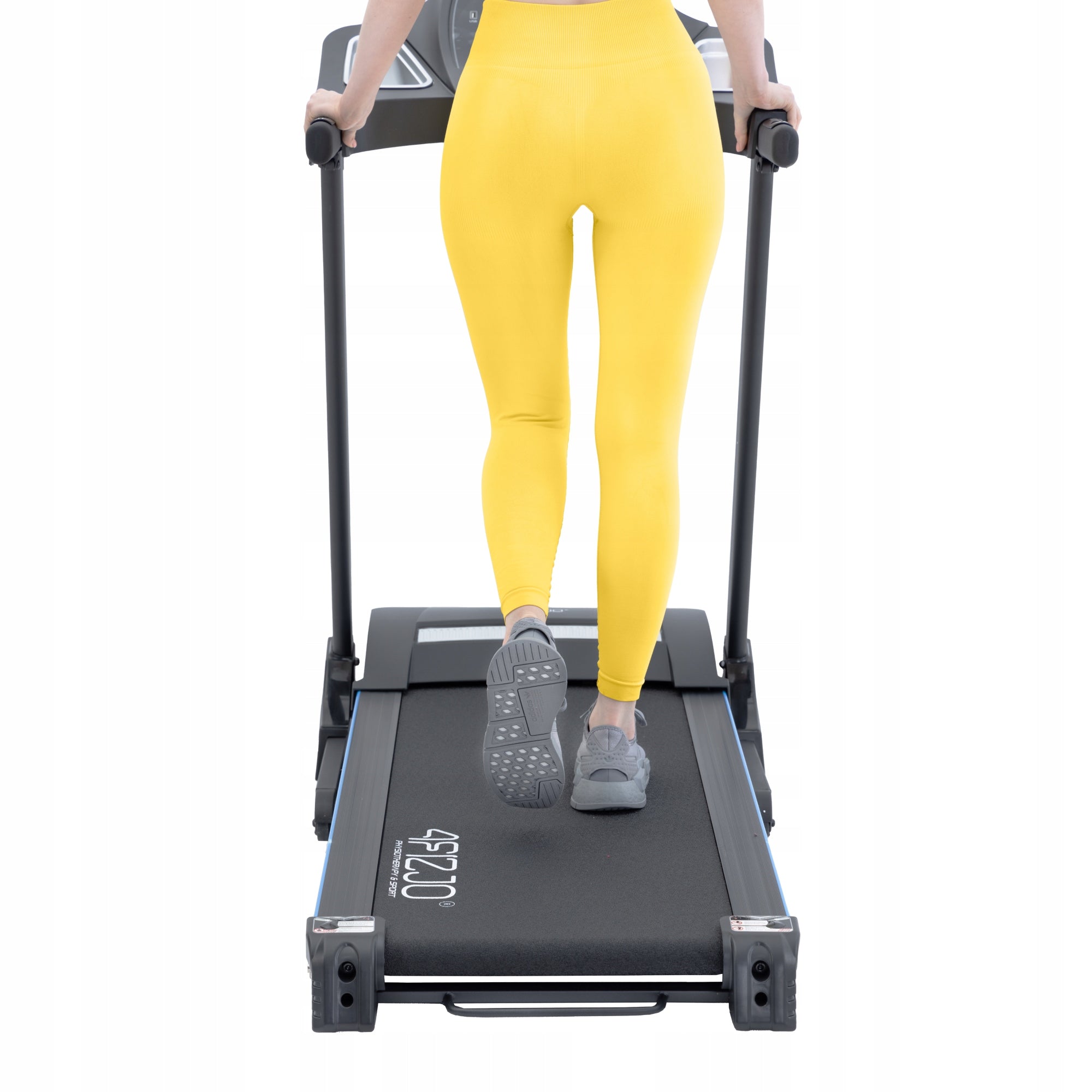 HOME ELECTRIC TREADMILL FOLDING WITH SHOCK ABSORPTION ADJUSTABLE ANGLE OF INCLINATION Measurements training duration distance speed pulse burned calories fat