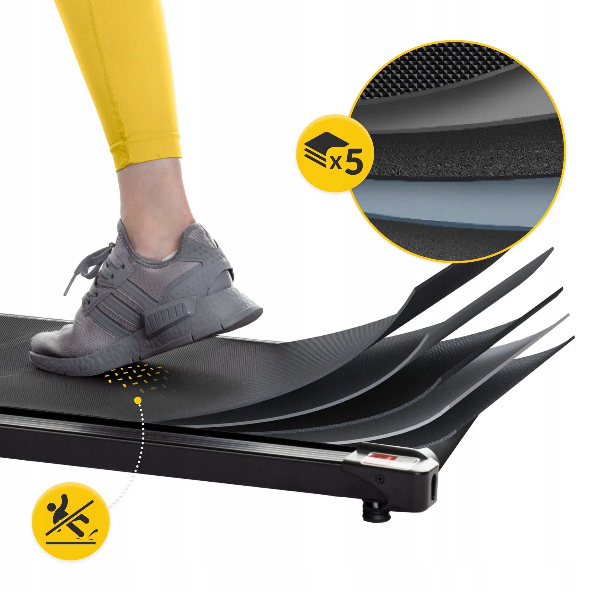 HOME ELECTRIC TREADMILL FOR WALKING FOLDING UNDER THE BED SMART APP Brand 4FIZJO