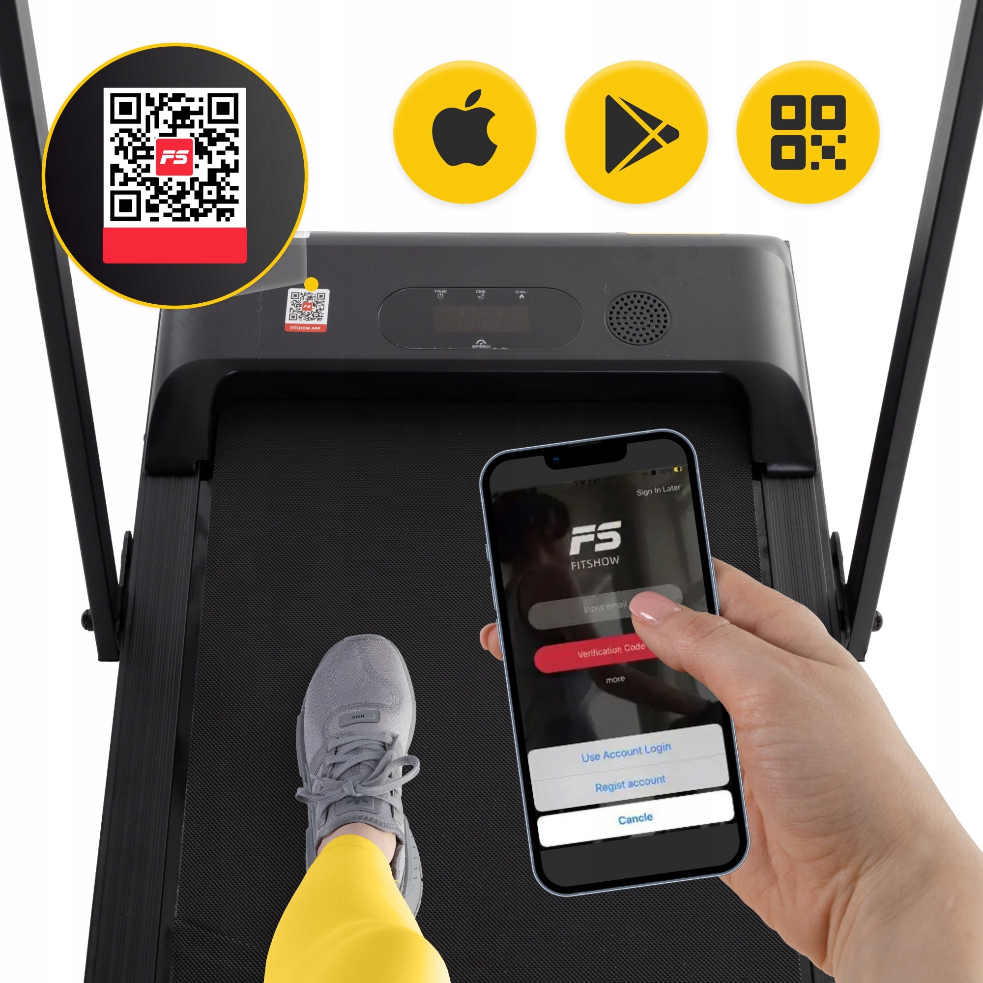 HOME ELECTRIC TREADMILL FOR WALKING FOLDING UNDER THE BED SMART APP Maximum user weight 80 kg